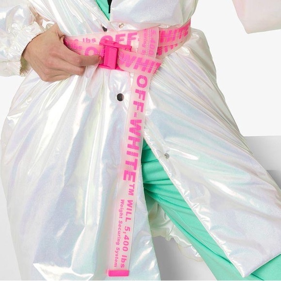 Off-White Rubber Industrial Logo Belt fuschia - Picture 10 of 12